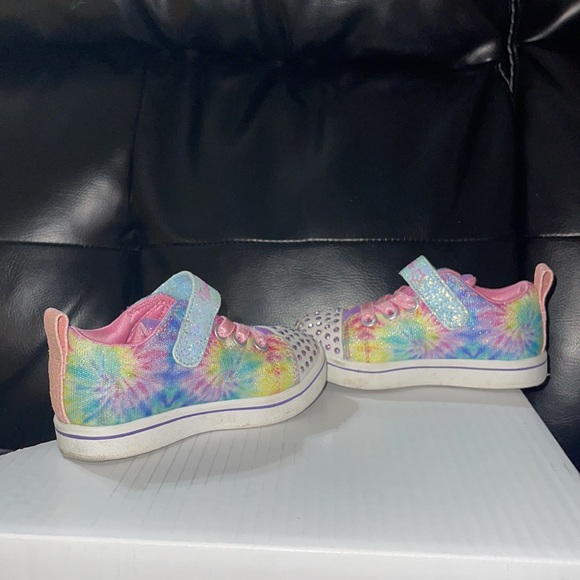 SKECHERS Toddler Girls' Twinkle Toes® Sparkle Rayz Groovy Dreams Shoes - Picture 7 of 8